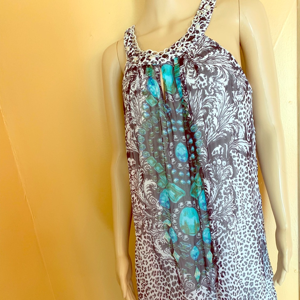 Beautiful animals print summer wear dress.